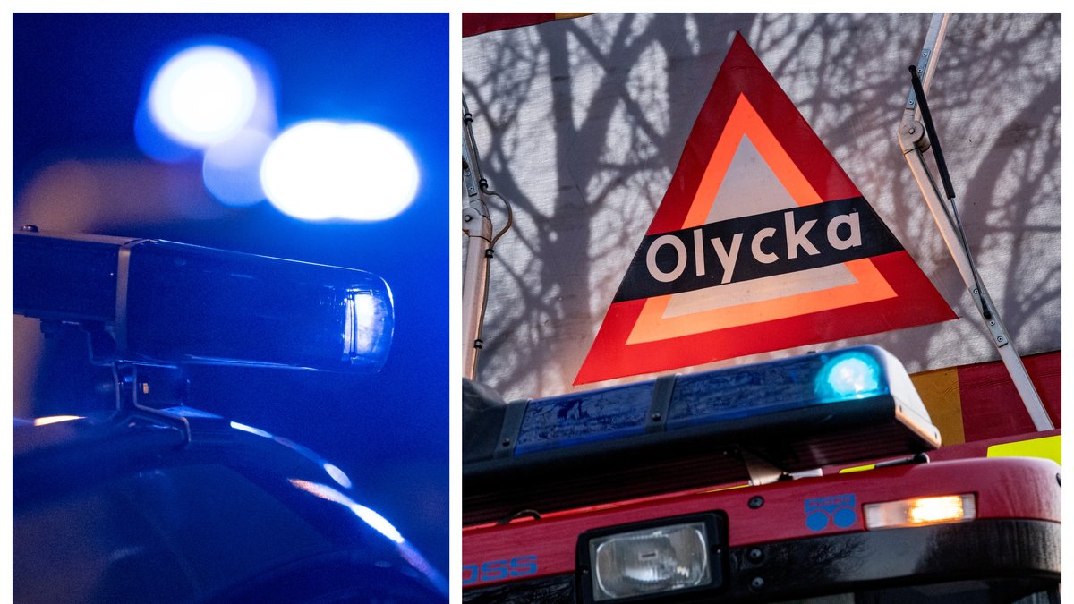 Två personer har förts till sjukhus.