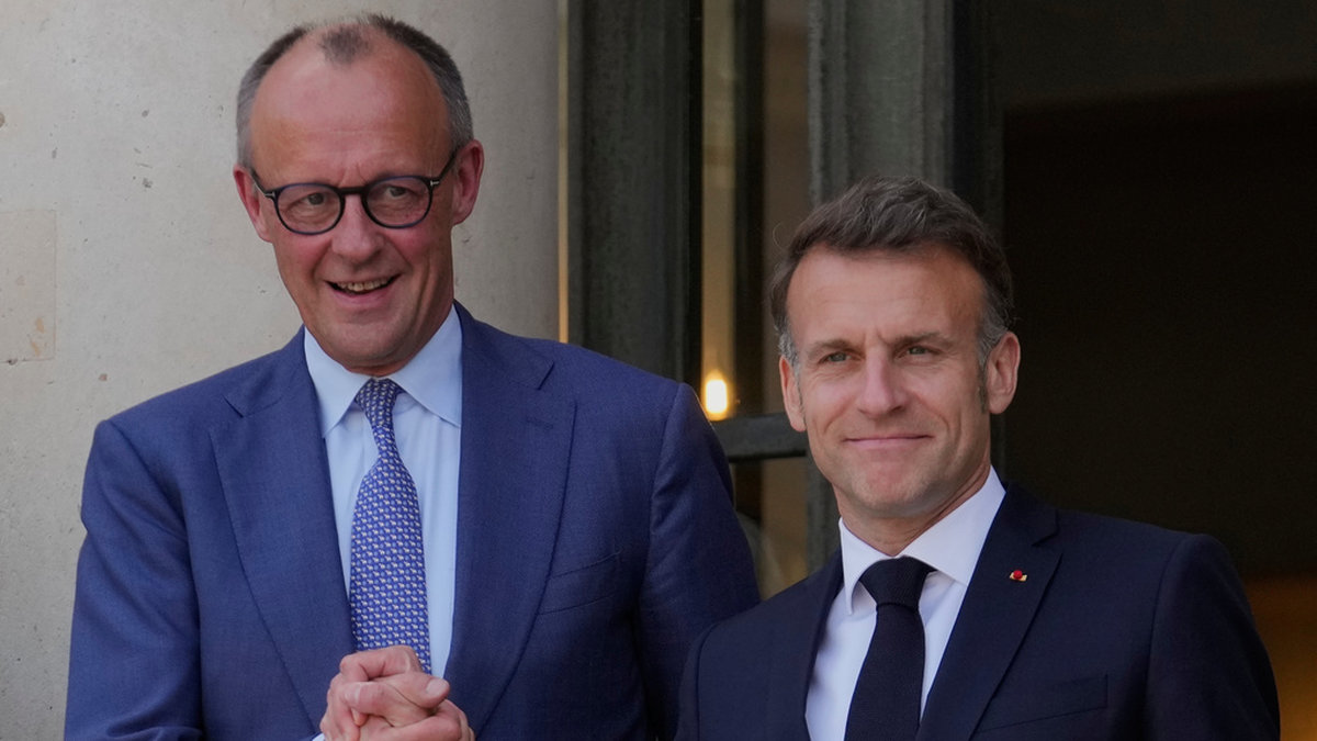 Tysklands förbundskansler Friedrich Merz och Frankrikes president Emmanuel Macron