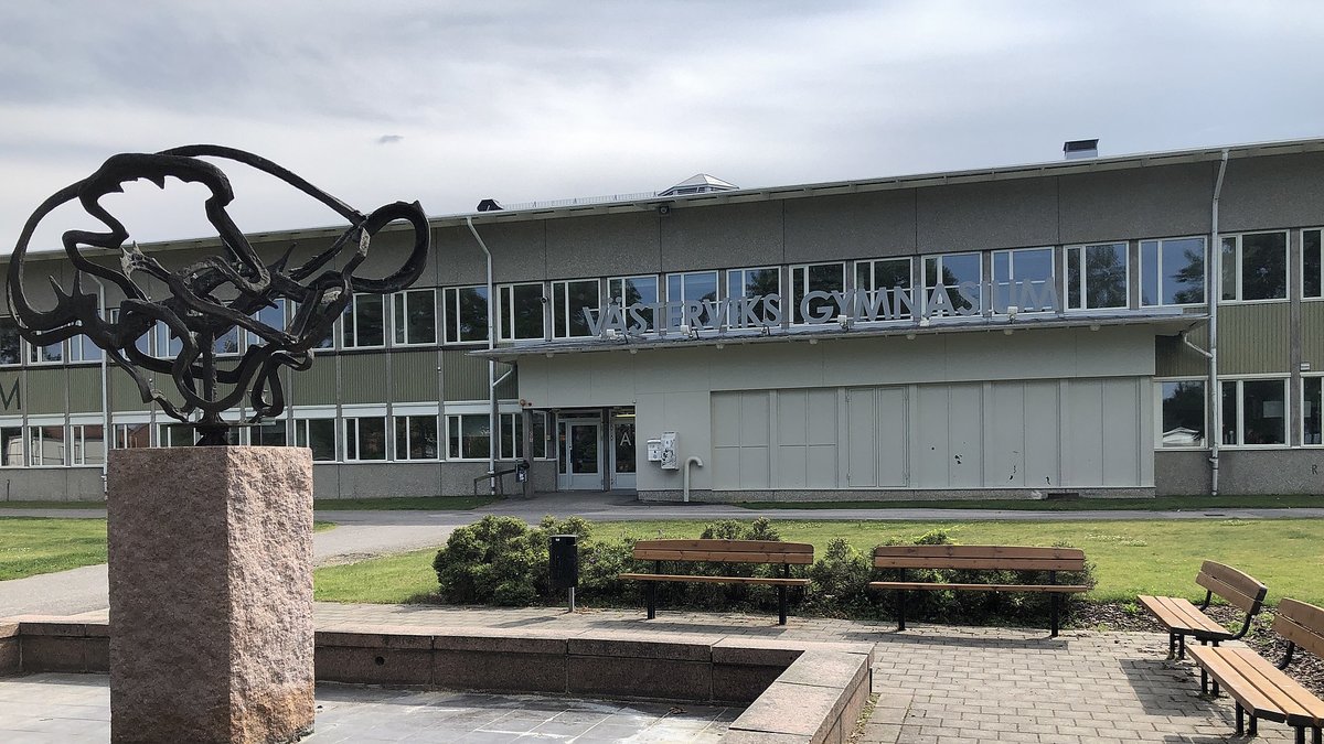 En pojke jagade en annan på Västerviks gymnasium förra veckan