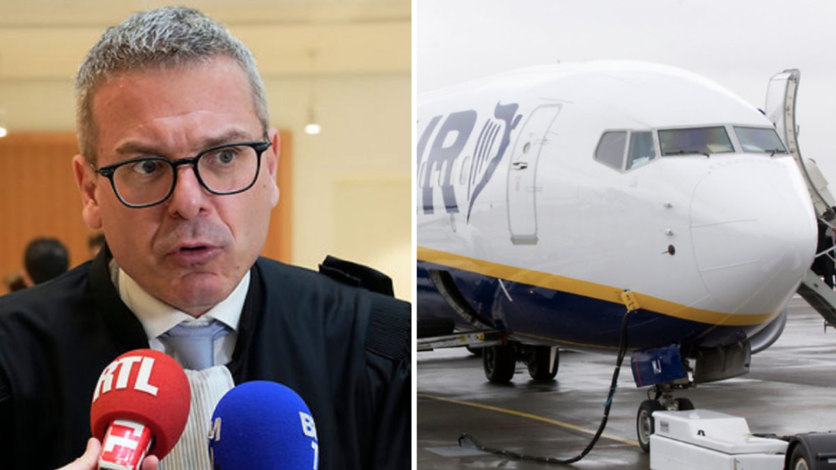 Advokaten Thibault de Montbrial, som företräder de tyska offren i flygkraschen, inför rättegångens första dag i Paris.