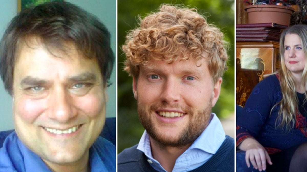 Tre högt uppsatta i Frihet Sverige, som ledde demonstrationen mot restriktionerna under lördagen.