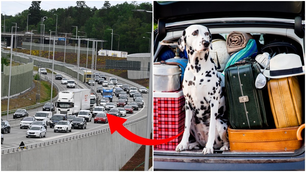 Bilkö och packad bagagelucka