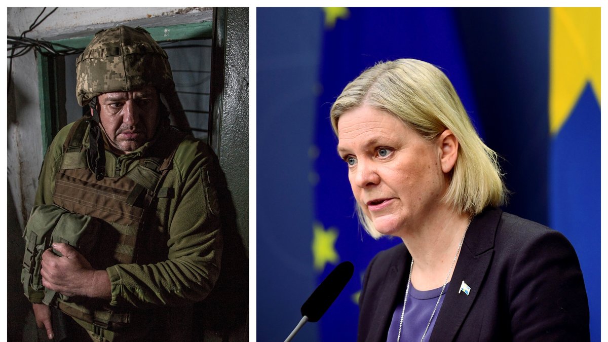 Magdalena Andersson fördömer Rysslands invasion.