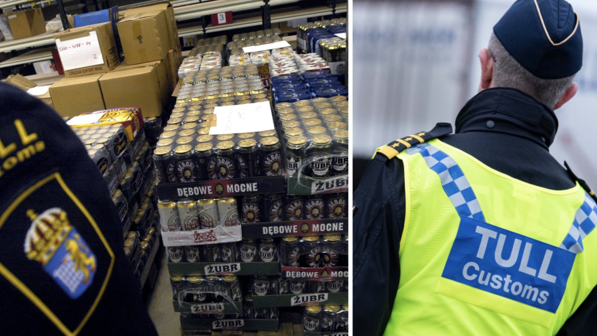 Par stoppades i tullen med 960 liter sprit