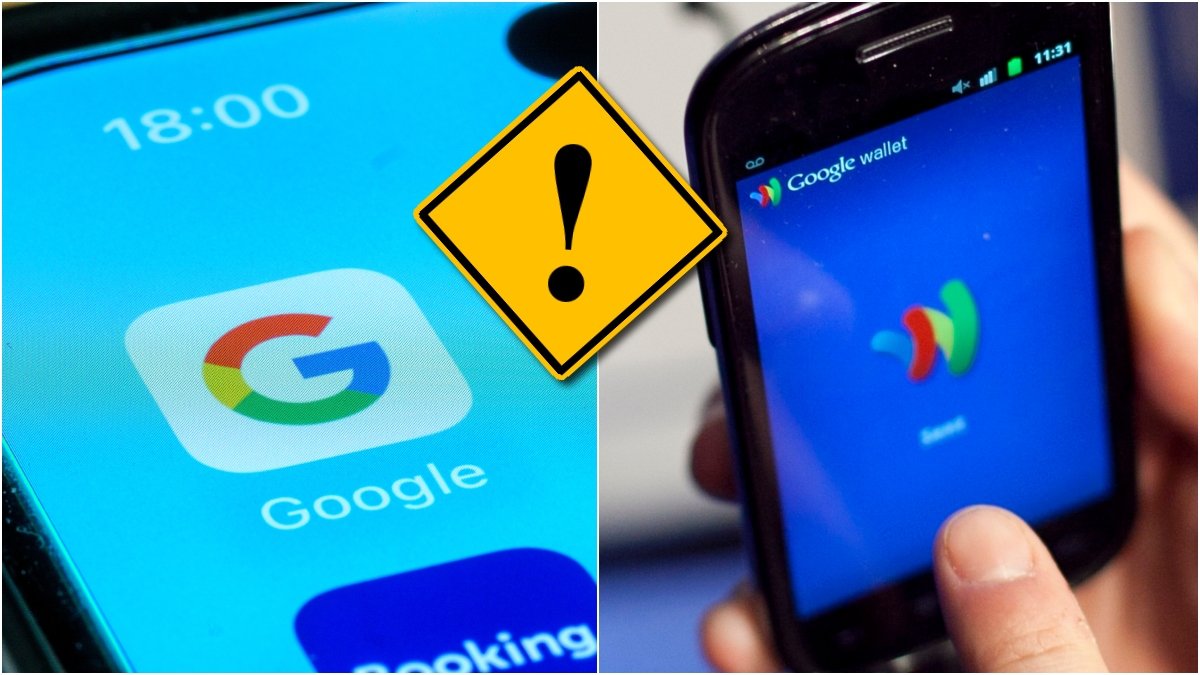 Google-app och Wallet.
