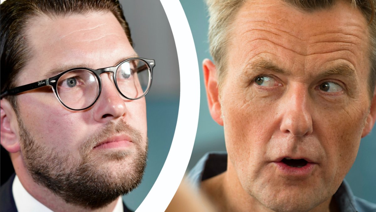 Jimmie Åkesson och Fredrik Skavlan