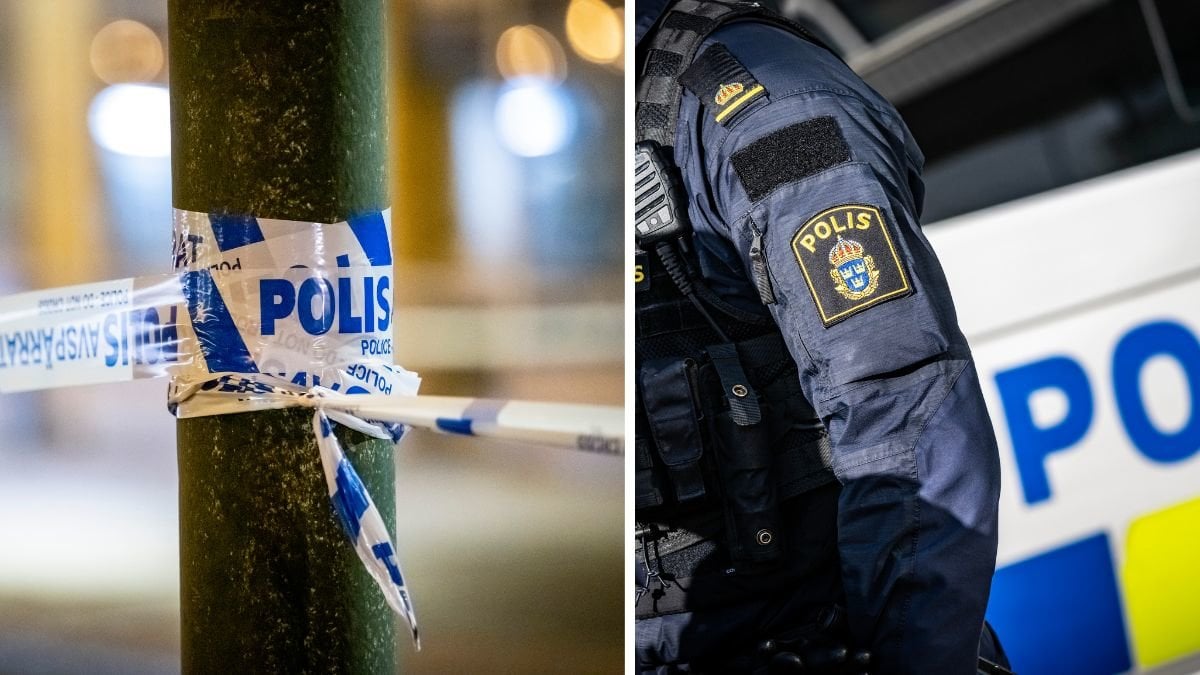 Polisband vänster. Polis höger.