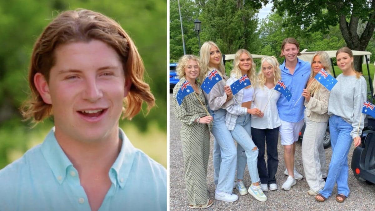 Bonde söker fru-profilem Matthew Haggerty har blivit kvar på svensk mark efter programmet