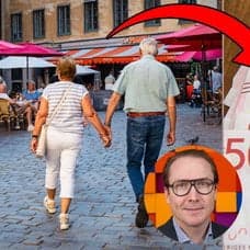 Pensionärspar, pengar och Johan Andersson på Pensionsmyndigheten.