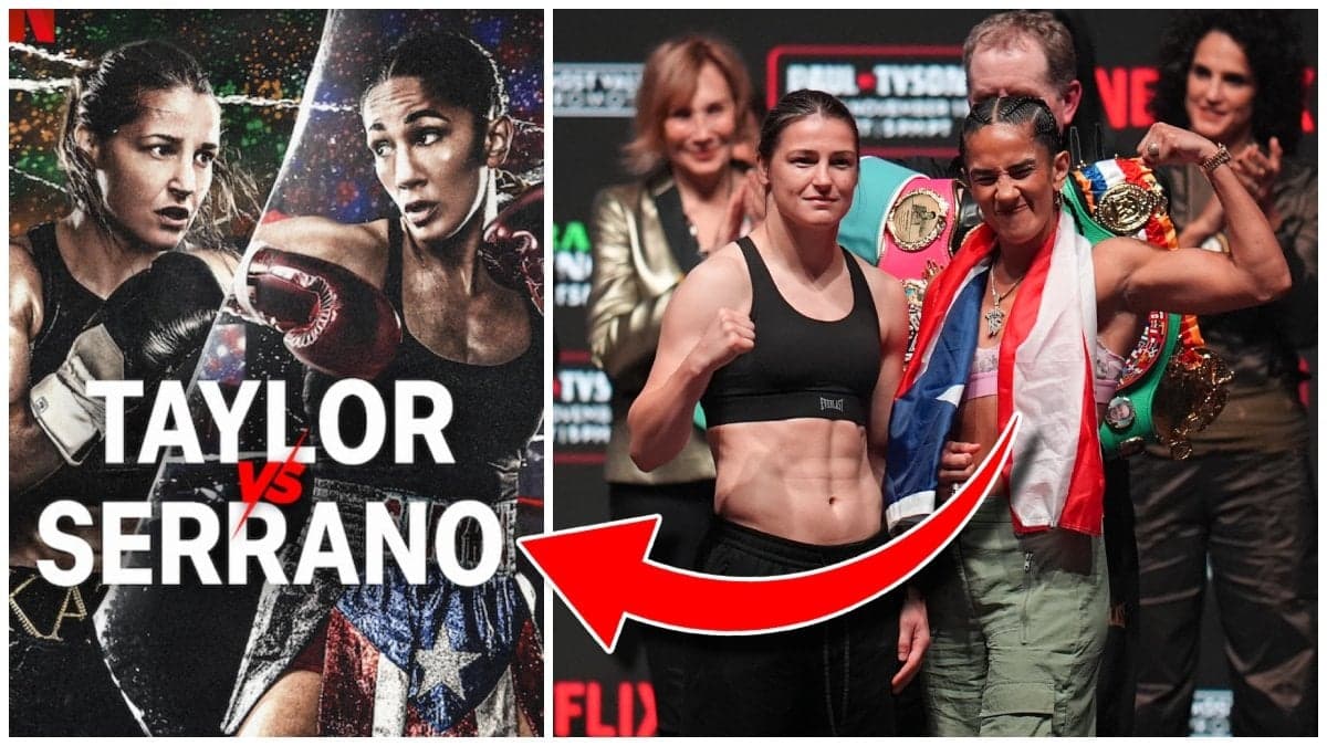 Netflix omslagsbild till Katie Taylor vs Amanda Serrano 3 och Katie Taylor med Amanda Serrano år 2024.