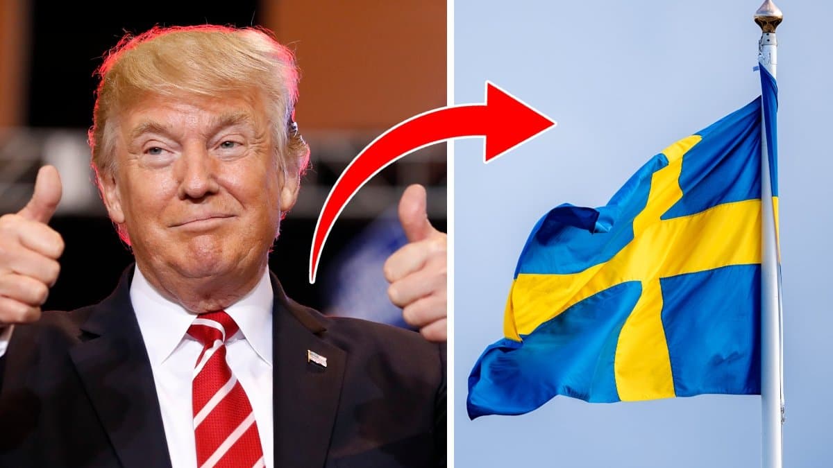 I ett nytt uttalande hyllar Donald Trump Sverige