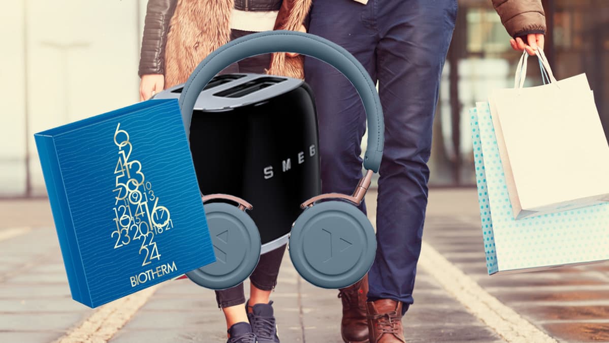 Blå adventskalender från Biotherm, brödrost från Smed. 