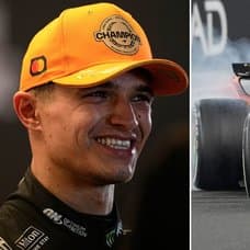 Lando Norris och Lando Norris i sin F1-bil.