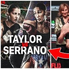 Netflix omslagsbild till Katie Taylor vs Amanda Serrano 3 och Katie Taylor med Amanda Serrano år 2024.