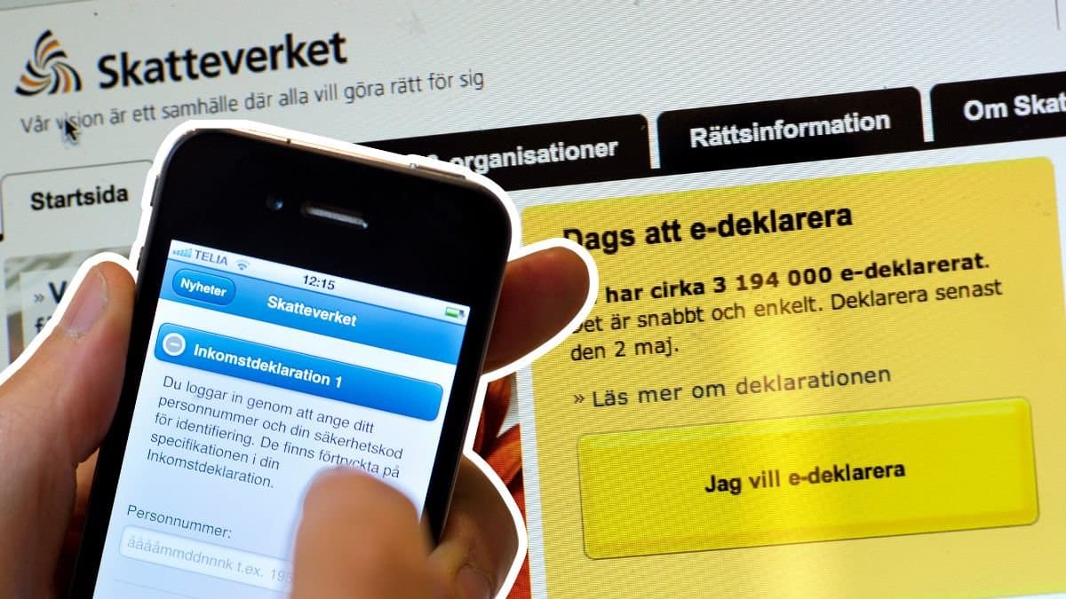 Skatteverkets hemsida och inkomstdeklarationen.