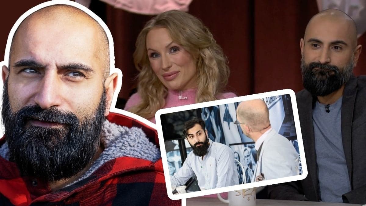 Hanif Bali år 2025, Hanif Bali i Almedalen 2017 och Hanif Bali med frun Linnea Bali