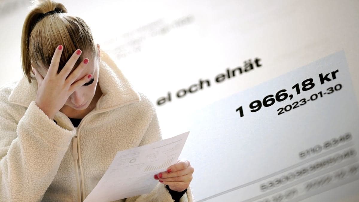 Kvinna med en räkning.