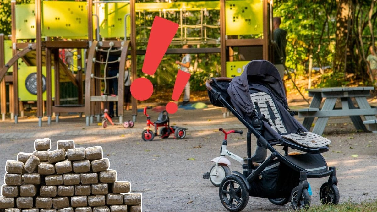 Knark, utropstecken, lekplats