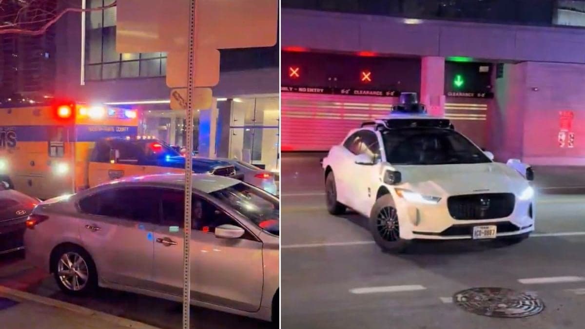 Videon där Waymos robottaxi blockerar ambulansen har blivit viral på sociala medier.