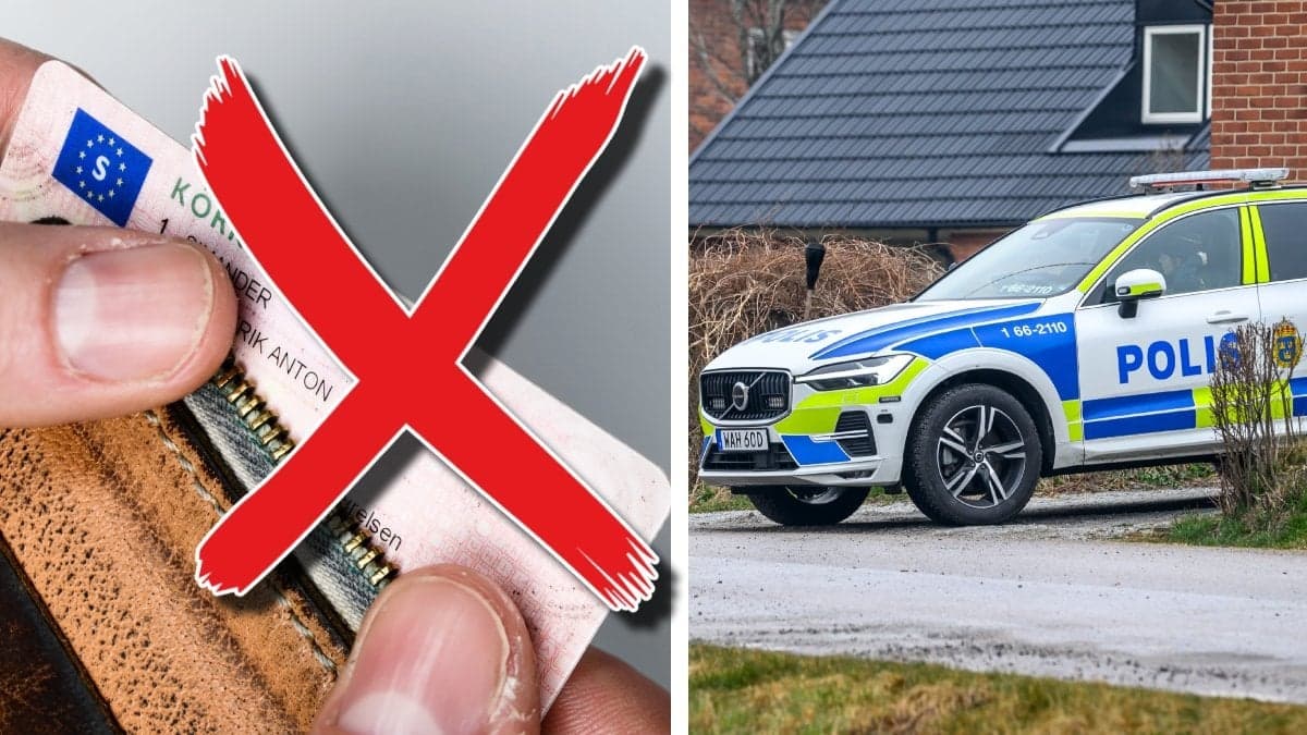 Körkort och polisbil