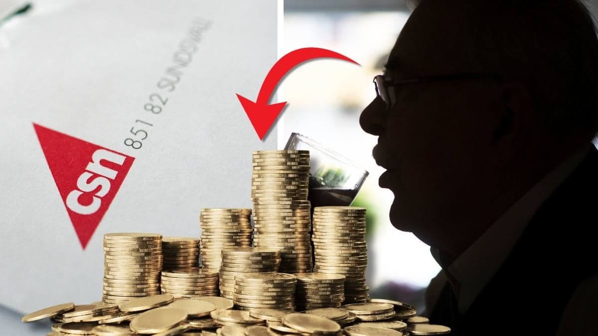 CSN pengar och siluettbild.