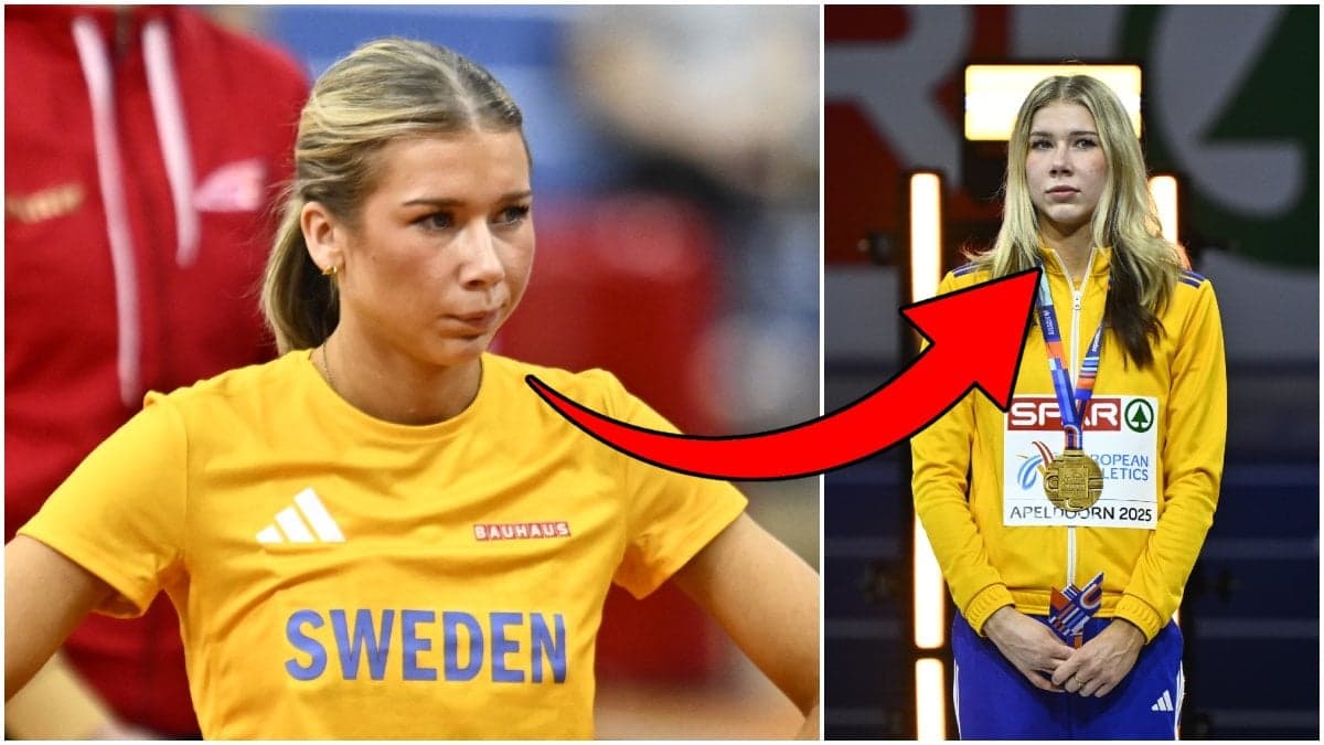 Engla Nilsson i samband med inomhus-EM 2025.