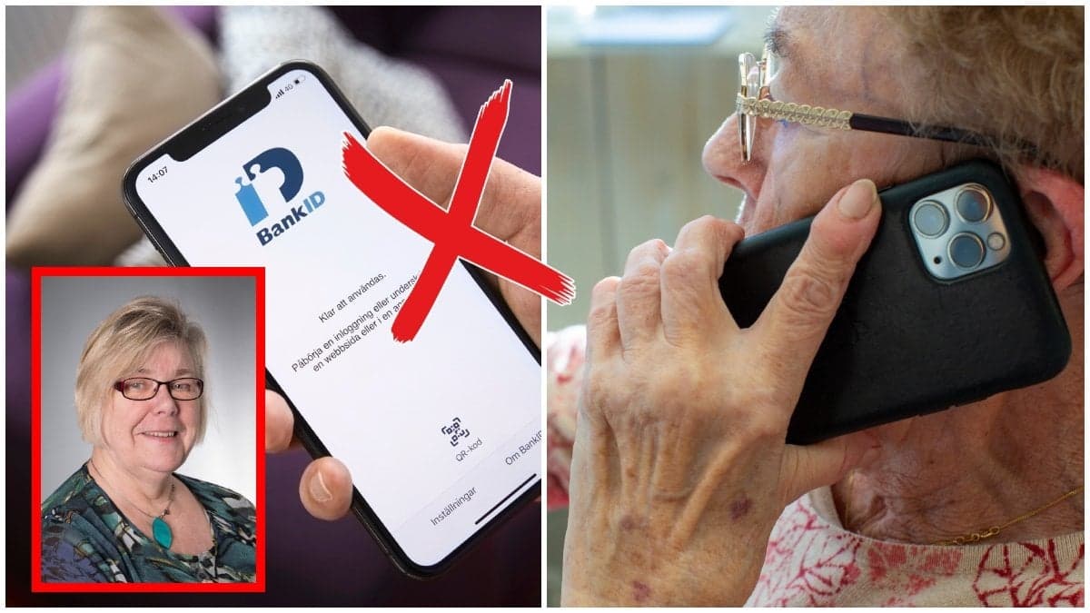 BankID-appen en tant som pratar i telefon.