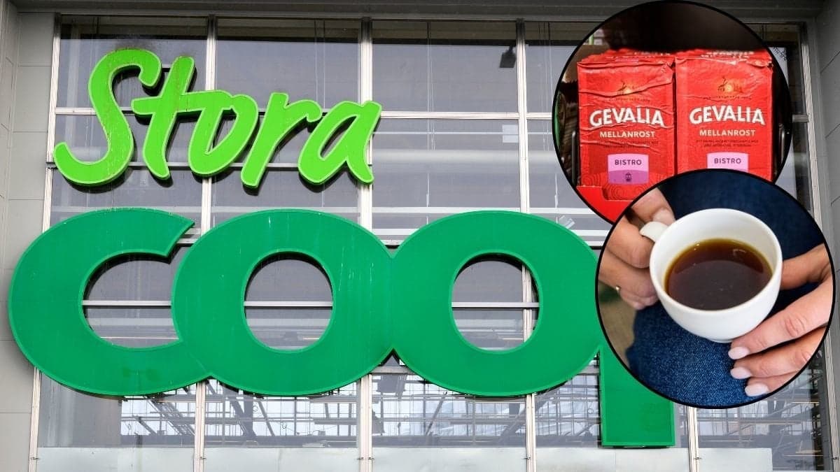Bild på Coop och kaffe.