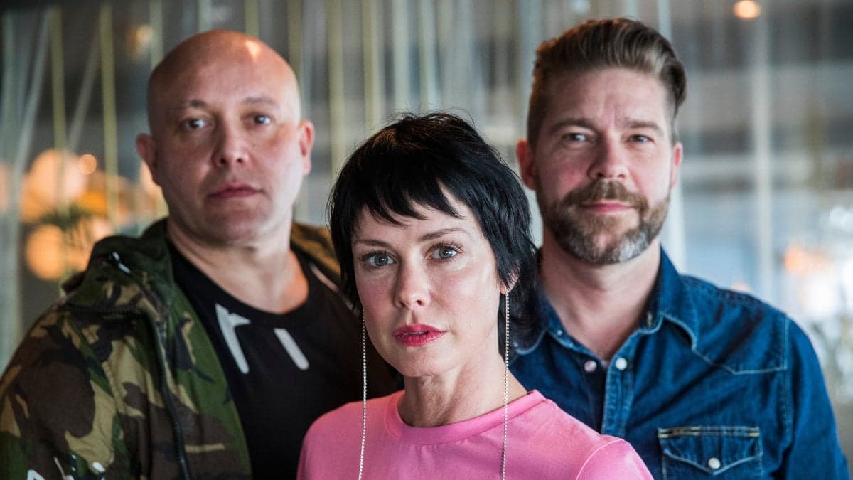 Danska René Dif, Lene Nystrøm och Søren Nystrøm som är bandet Aqua.