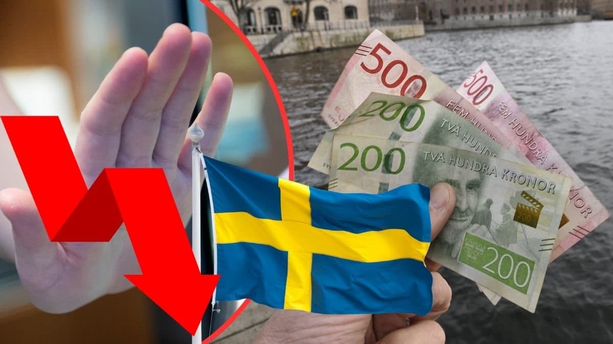 Pengar, stopphand, svensk flagga