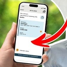BankID-appen i mobiltelefon och en man med glasögon