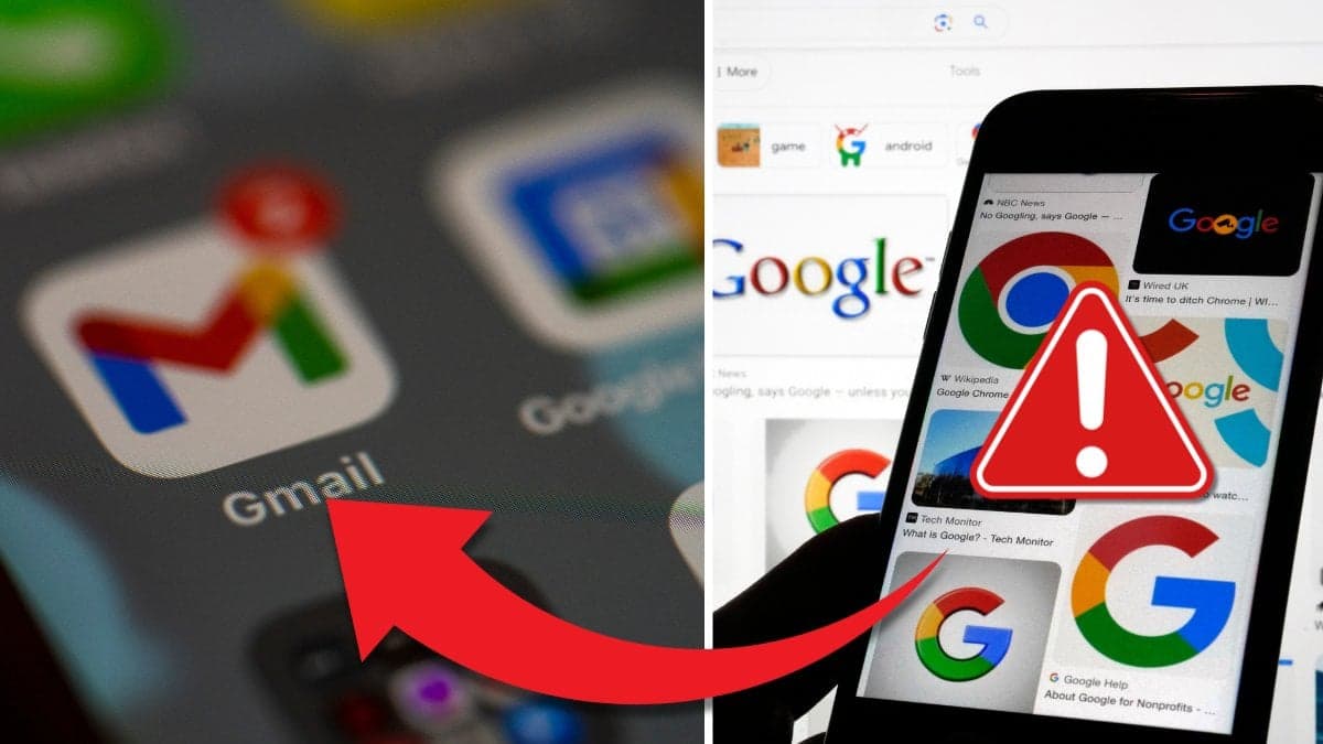 Google på mobilen och Google-logotypen.