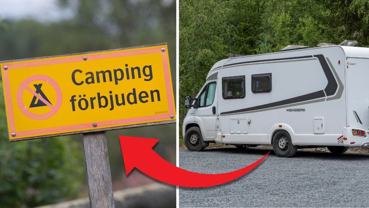 Campingförbud och husbil.