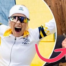 Frida Karlsson jublar.