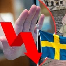 Pengar, stopphand, svensk flagga