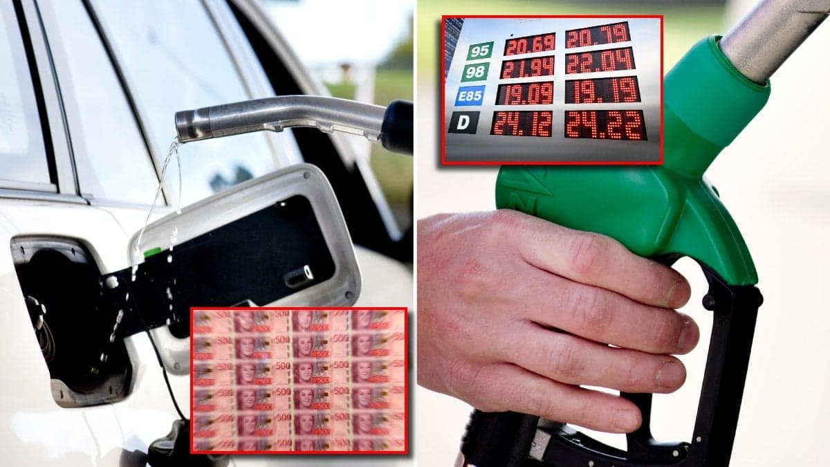 Bensinpump och tanka bilen.