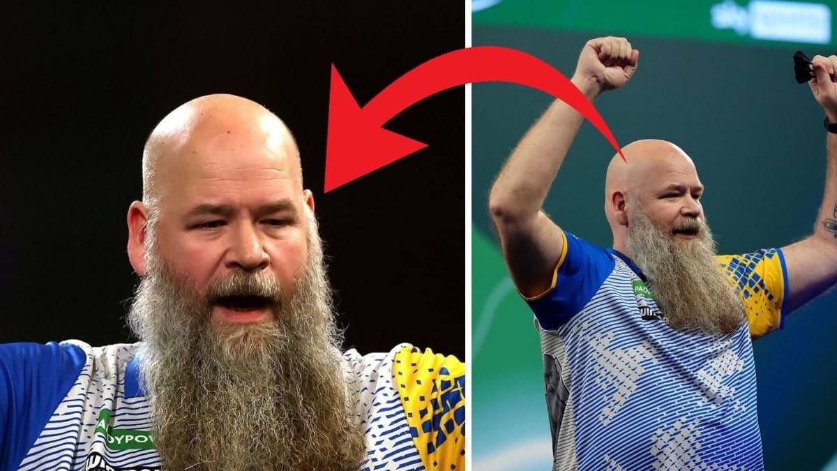 Andreas Harrysson närbild vänster. Andreas Harrysson med armarna i luftenhöger.