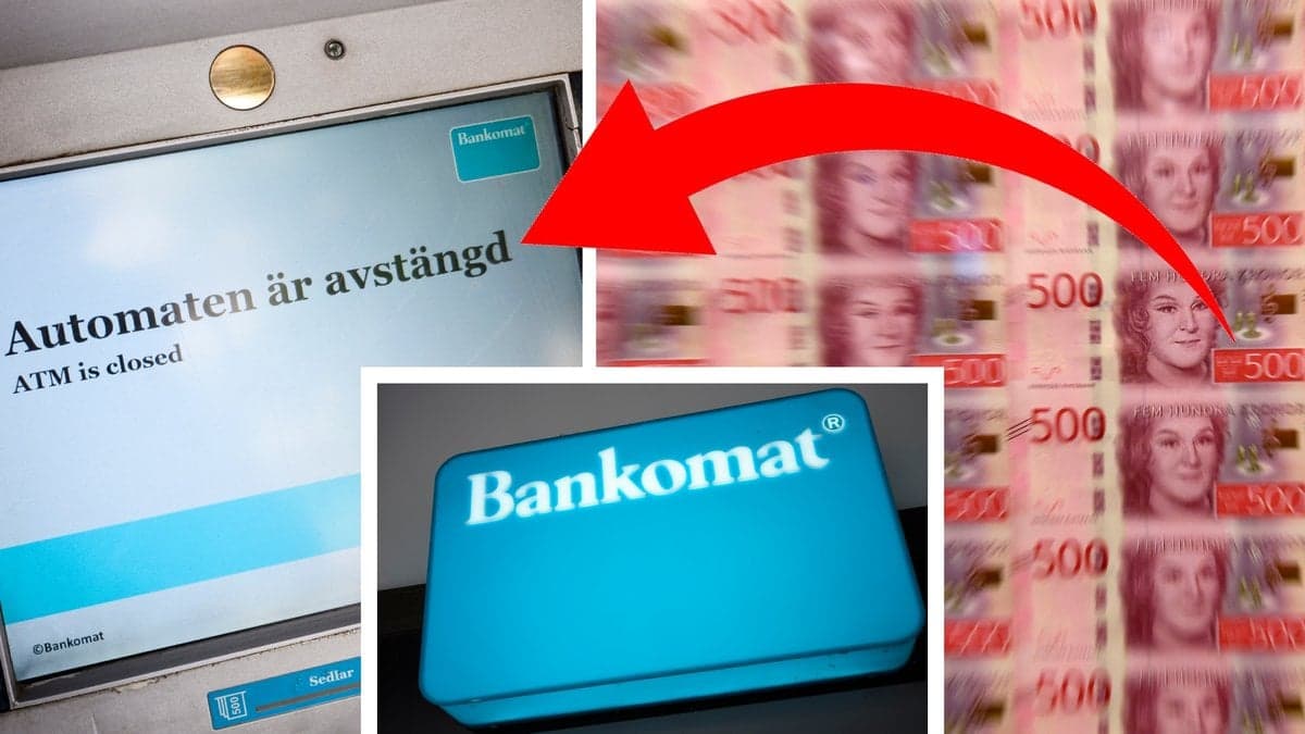 Bild på Bankomat och sedlar