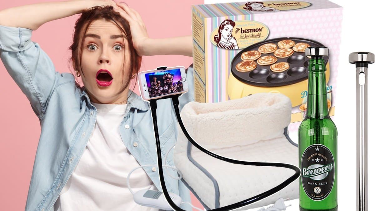 tjej som är förvånad, prylar