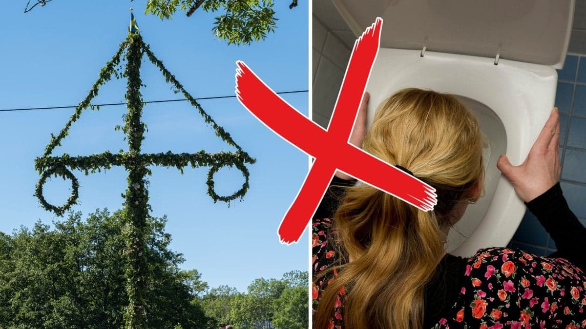Midsommarstång och en magsjuk person