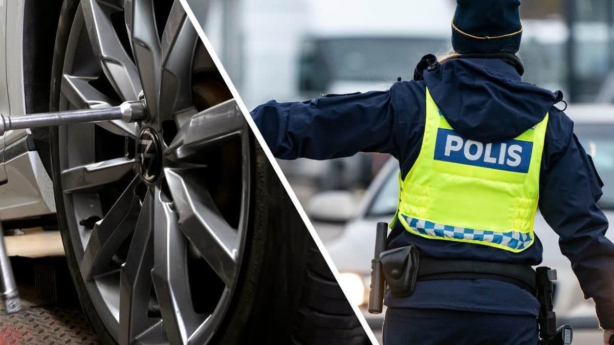 Däckbyte och polis.