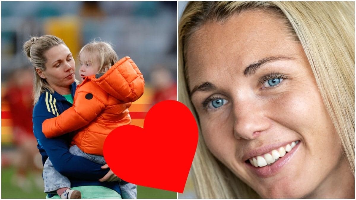 Jennifer Falk och hennes dotter och Jennifer Falk.