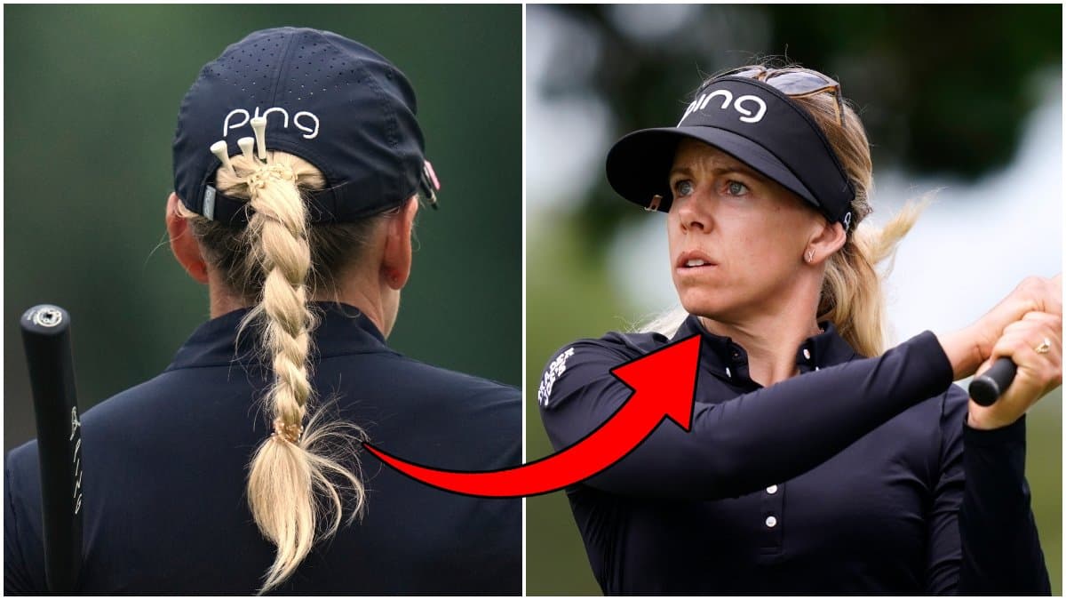 Pernilla Lindberg i samband med LPGA-touren,