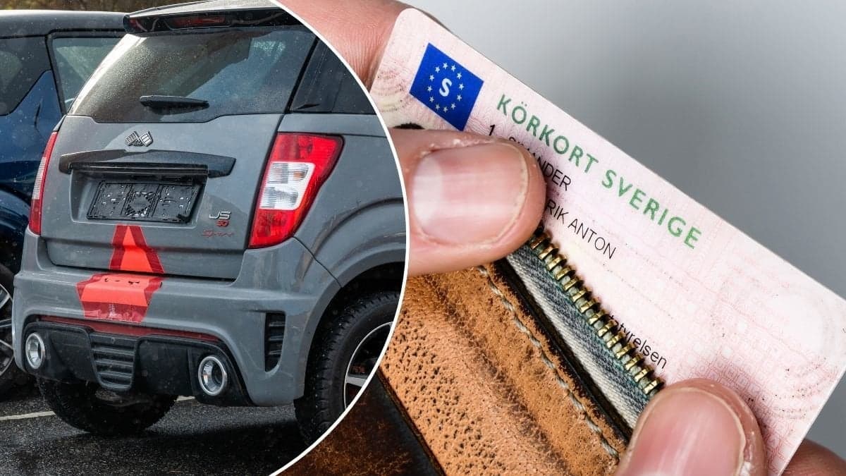 Bilder på en mopedbil och ett körkort.