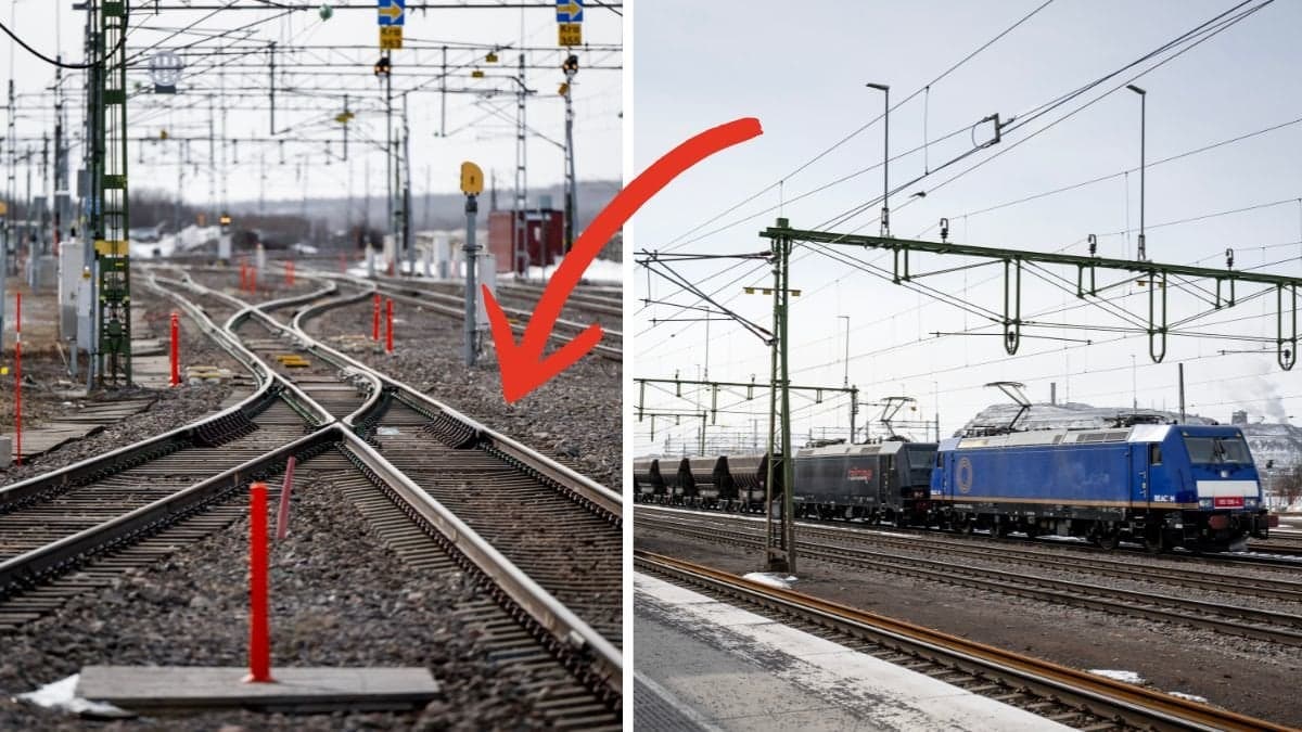 Malmbanan höger och vänster.