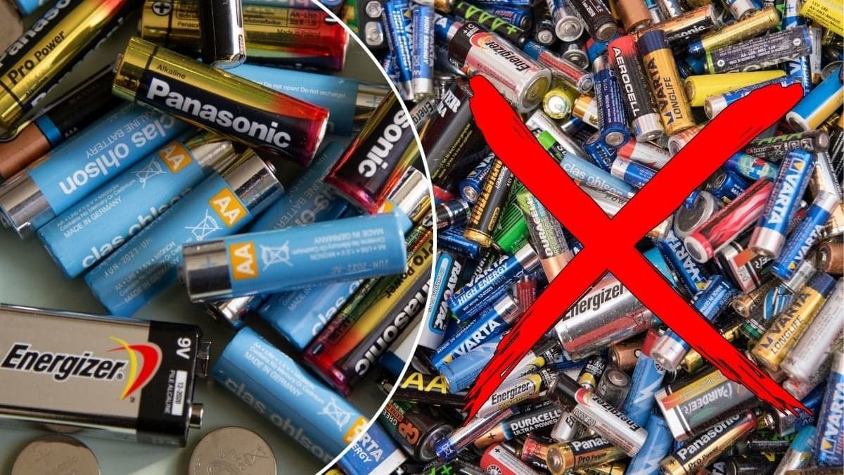 Bilder på batterier.