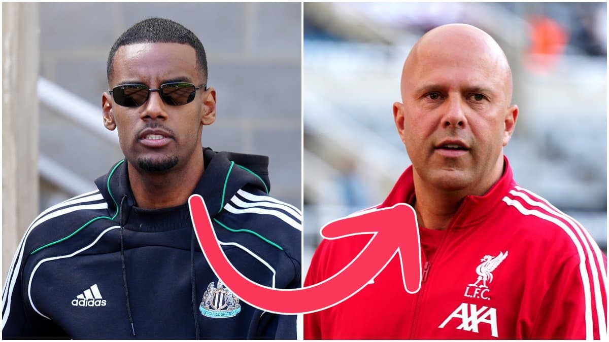 Alexander Isak och Arne Slot.