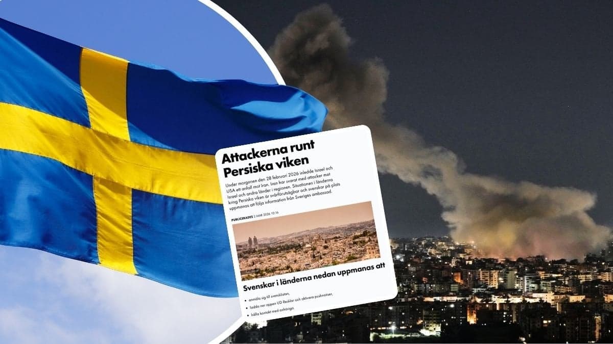 Svensk flagga och attack i Libanon