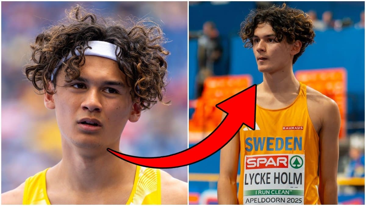 Melwin Lycke Holm i samband med inomhus-EM.