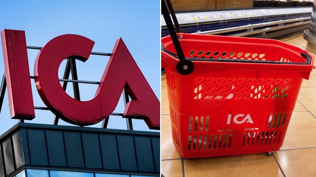 Bild på en kundkorg och Icas logga.